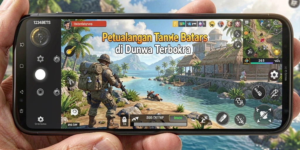 Tangkapan layar menunjukkan pemain menjelajahi dunia terbuka yang luas di 1234BETS.