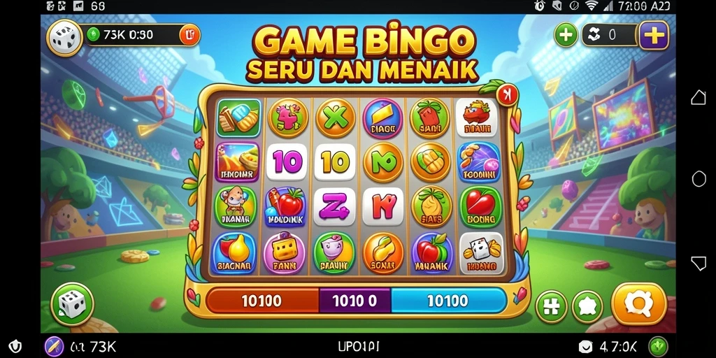 Tampilan gameplay menarik dari aplikasi Bingo 73K.