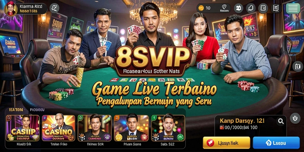 Gameplay menegangkan Live Casino di aplikasi 8SVIP dengan dealer cantik.