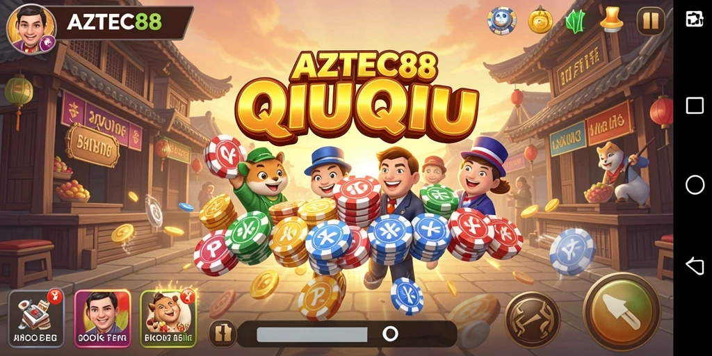 Tampilan gameplay AZTEC88 yang seru dengan kartu QiuQiu.