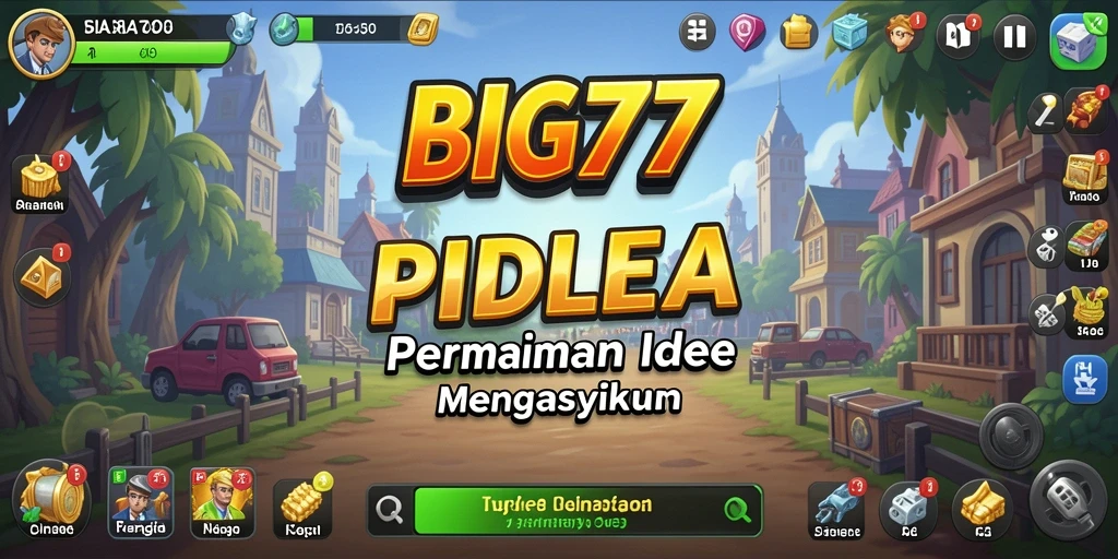 Tangkapan layar utama BIG77 menampilkan gameplay Idle yang menarik.