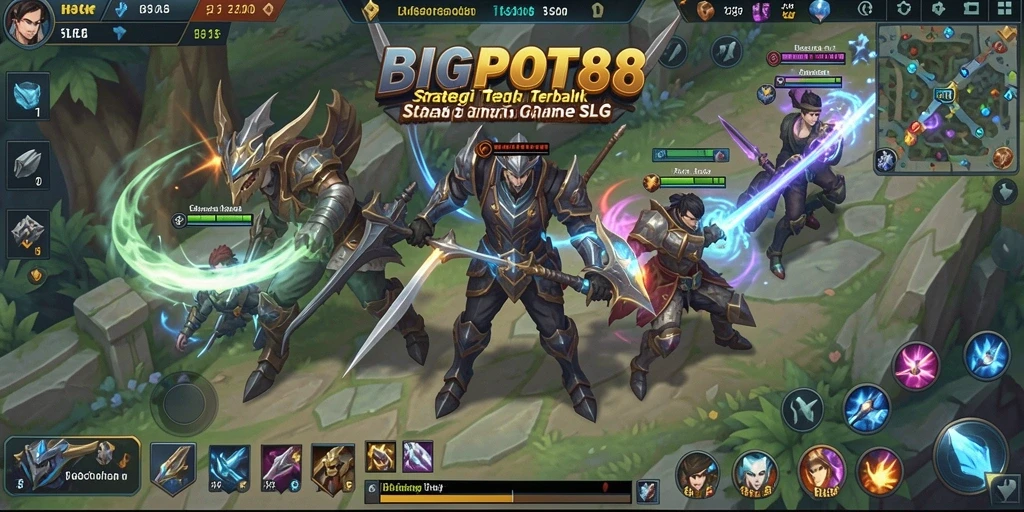 Screenshot gameplay BIGPOT88 menunjukkan pertempuran strategis yang mendebarkan.