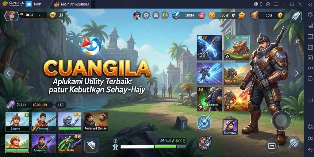 Tampilan utama <strong>CUANGILA</strong> yang memudahkan navigasi aplikasi Utility.