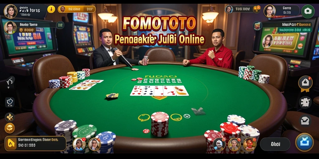 Tampilan gameplay menarik FOMOTOTO dengan aksi Poker yang mendebarkan.
