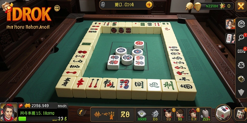 Tampilan gameplay yang menarik dan menantang di IDROK Mahjong.