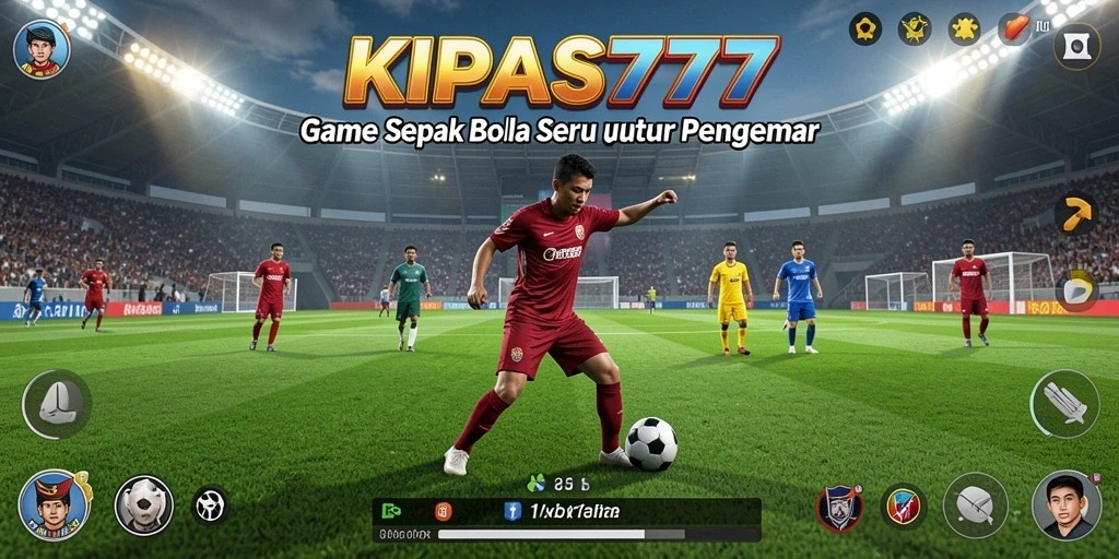 Tangkapan layar KIPAS777 menampilkan aksi seru dalam pertandingan sepak bola.