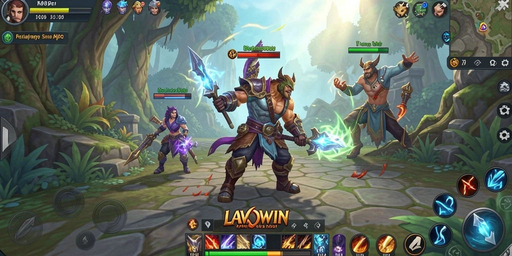 Tampilan gameplay LAVOWIN yang menakjubkan dengan aksi seru.