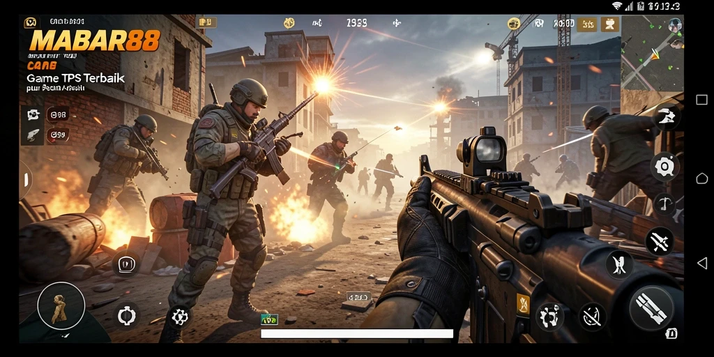 Gameplay seru MABAR88 dengan karakter yang beraksi di medan tempur.