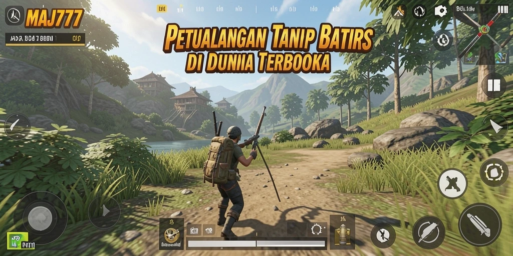 Tampilan gameplay menarik dari petualangan di dunia terbuka.