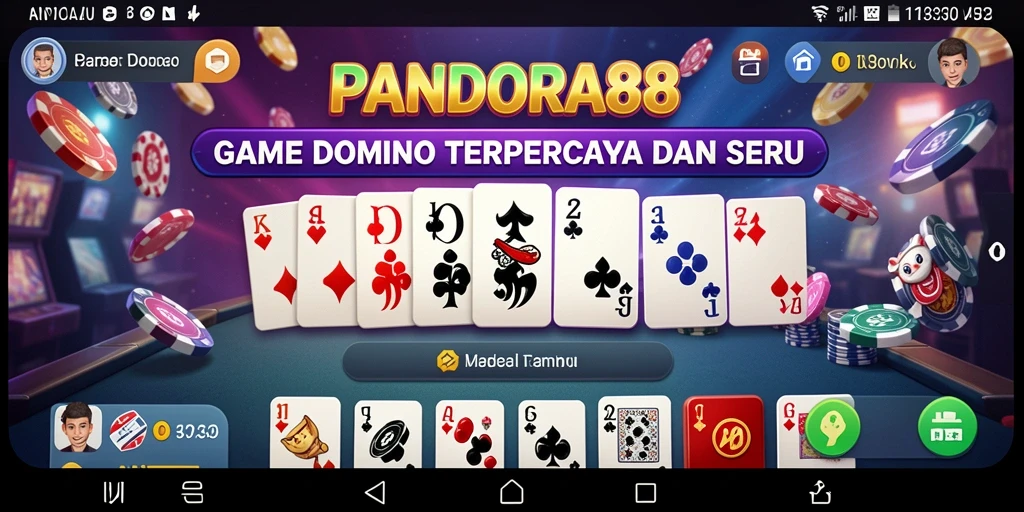 Tampilan screenshot PANDORA88 saat gameplay Domino yang seru.