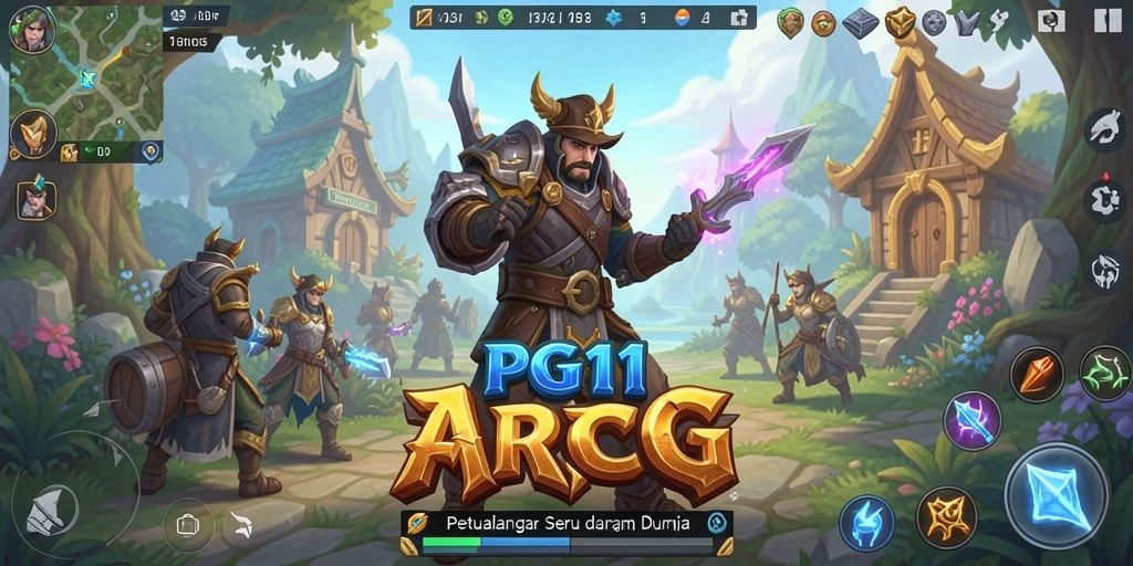 Tampilan gameplay PG11 yang menampilkan pertempuran seru dan karakter menawan.