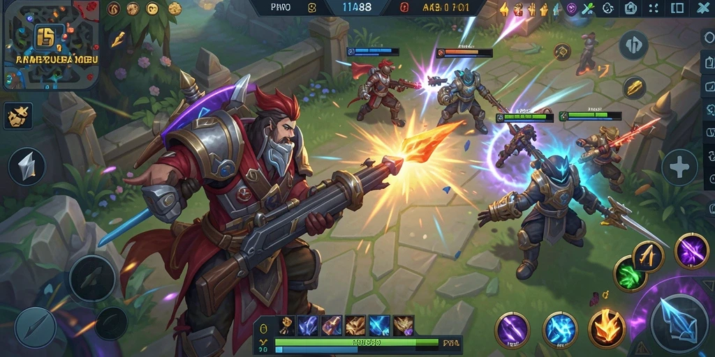 Screenshot gameplay seru dari pertempuran intens di POA88.