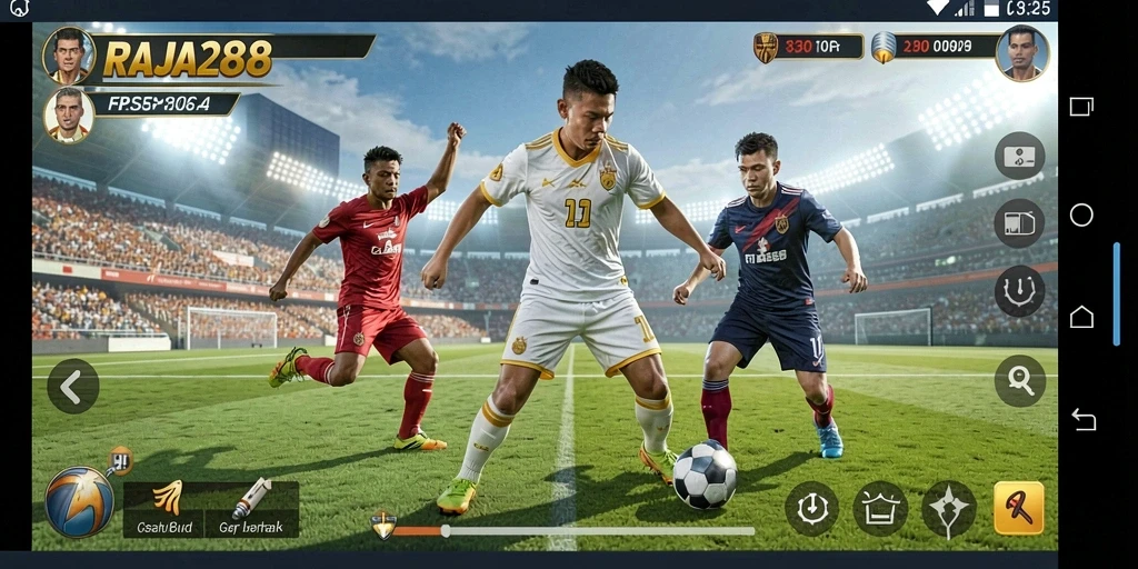Screenshot gameplay RAJA288 menampilkan pertandingan olahraga yang mendebarkan.