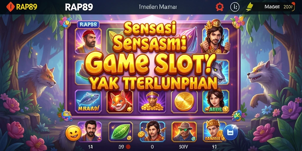 Screenshot RAP89 menampilkan momen gameplay slot yang menegangkan.