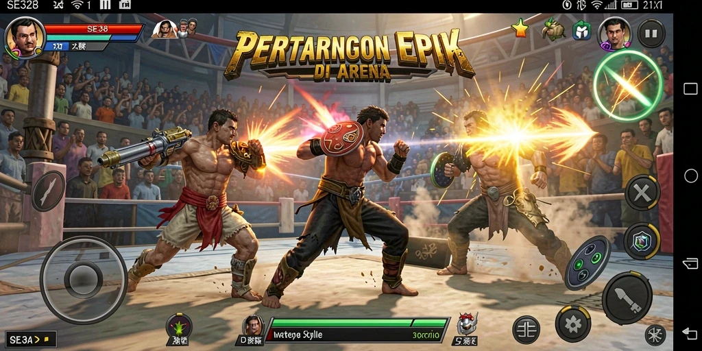 Tampilan aksi seru game Fighting SE328 dengan grafis menawan.