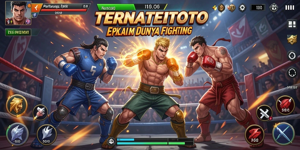 Tampilan gameplay <strong>TERNATETOTO</strong> yang seru dan penuh aksi dari pertarungan karakter.
