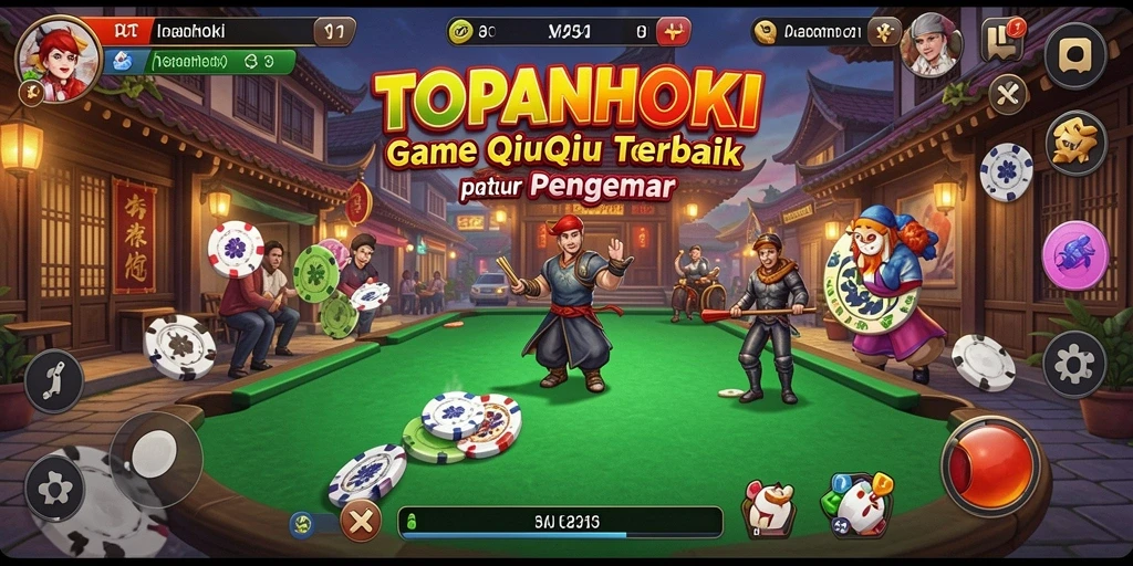 Screenshot menunjukkan gameplay seru dalam permainan QiuQiu.
