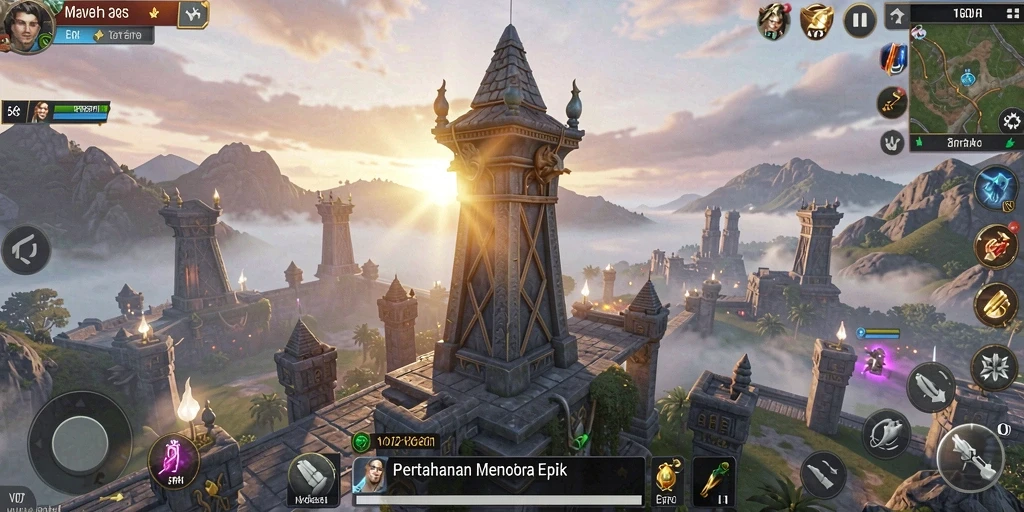 Gameplay seru dalam pertahanan menara dan taktik yang menantang.