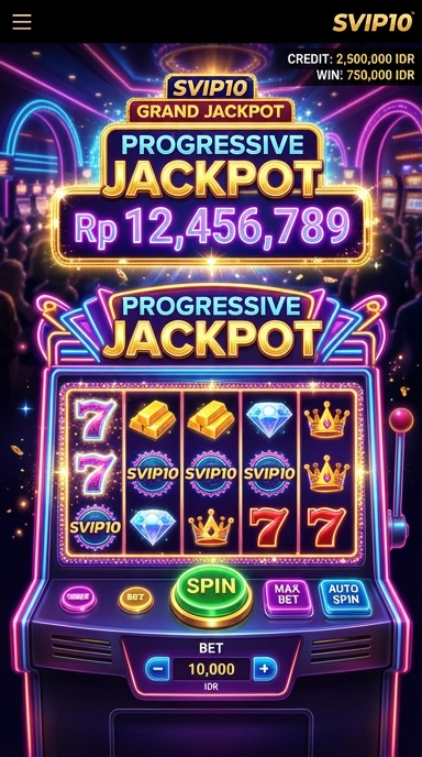 Tampilan utama aplikasi svip10 dengan berbagai pilihan kategori.